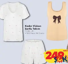 KADIN VİSKON ŞORTLU TAKIM